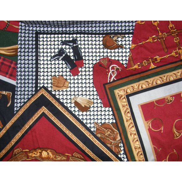 RUFF HEWN Equestrian Horse Theme Sz 14 Casual or Dress Wraparound Cotton Skirt - Picture 4 of 6